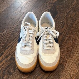 Nike White and Gray Low-Top Sneakers